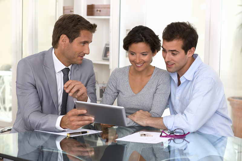 Couple discussing health insurance